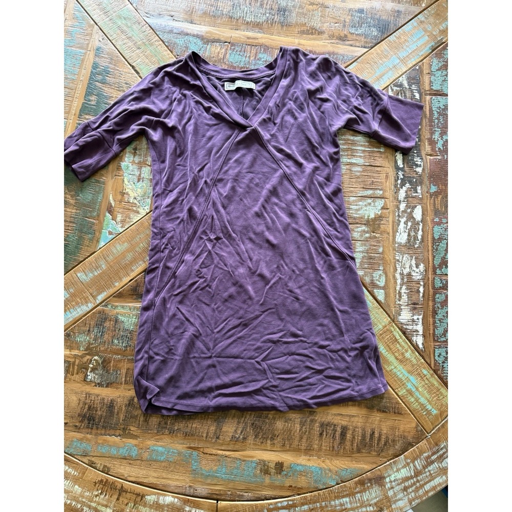 Women's Abercrombie & Fitch Purple V Neck Long Shirt Skirt Size XS